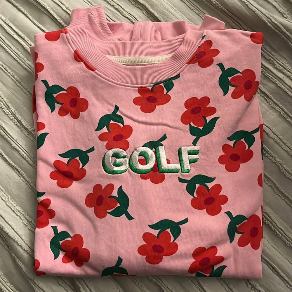 GOLFWANG FIND SOME TIME SWEATSHIRT PINK FLOWER